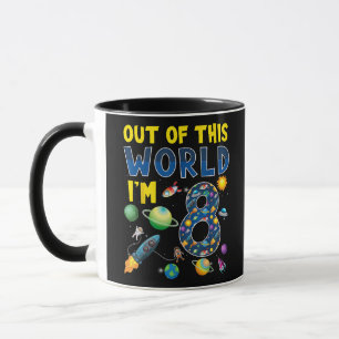 Auβerirdisch ich bin 8 Weltraum-Rakete Geburtstags Tasse