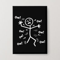 Au Au Au Comedy-Stick-Figur Lustiger Chronischer S