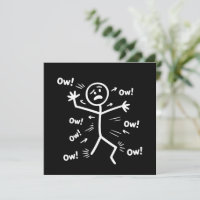 Au Au Au Comedy-Stick-Figur Lustiger Chronischer S