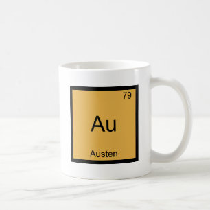 Au - Austen lustiger Chemie-Element-Symbol-T - Tasse