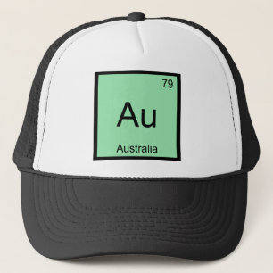 Au - Australia Chemistry Element Symbol Aussie T-S Truckerkappe