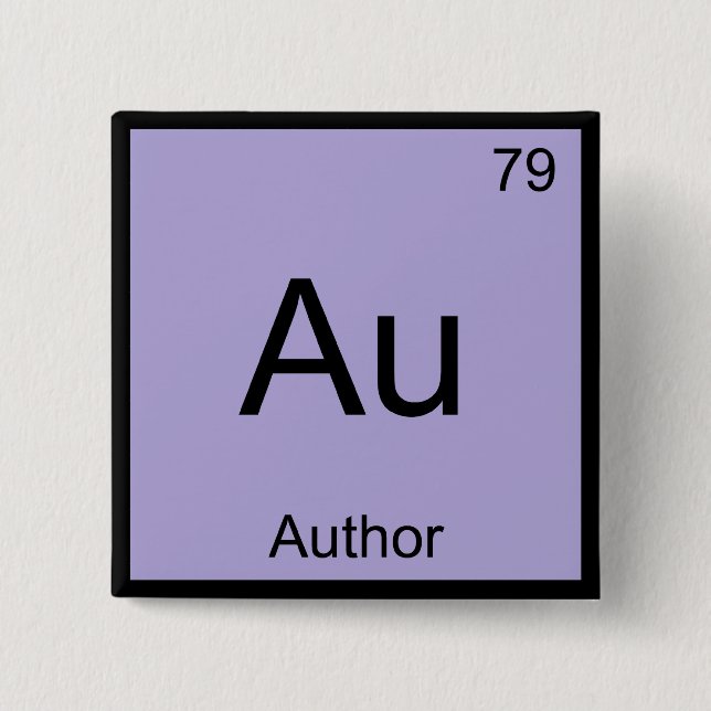 Au - Author Chemistry Element Symbol Book T - Shir Button (Vorderseite)
