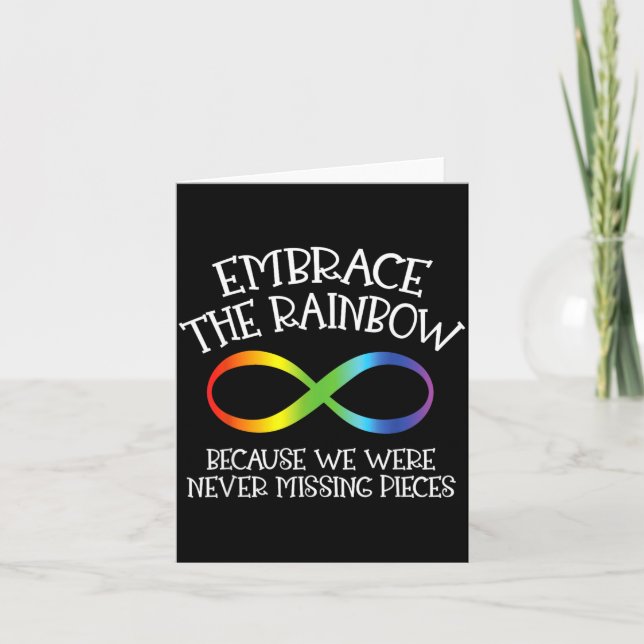 Au Bewusstsein Umarme Den Regenbogen Unendlichkeit Karte (Vorderseite)