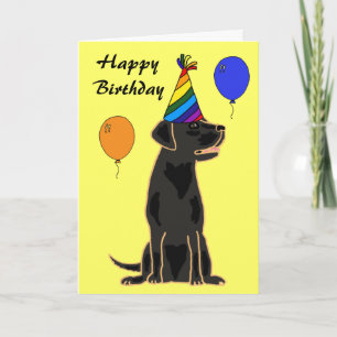 AU - Black Labrador Birthday Card Karte
