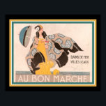 "Au Bon Marche" 1923 Art Deco Poster<br><div class="desc">1923,  Art Deco,  französische Werbung für "Au Bon Marche" Dept Store von Rene Vincent.</div>