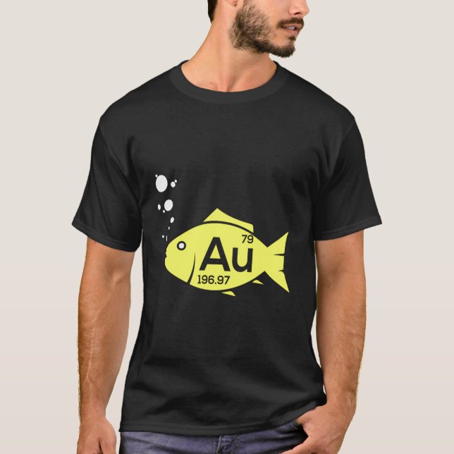 Au Goldfish Gold Metal Chemistry Puft Geschenk T-Shirt (Vorderseite)