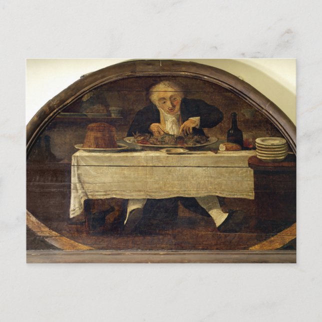 Au Gourmand', Geschäftszeichen für Corcellet Postkarte (Vorderseite)