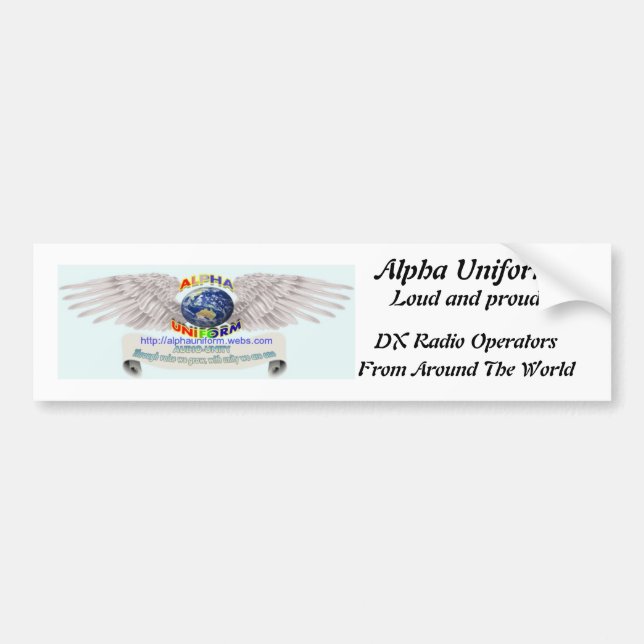 AU lauter stolzer Autoaufkleber (Vorne)