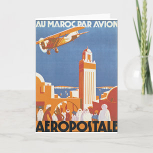 Au Maroc Gleichheit Avion Karte