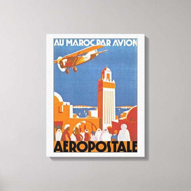 Au Maroc Par Avion - m Leinwanddruck (Vorderseite)