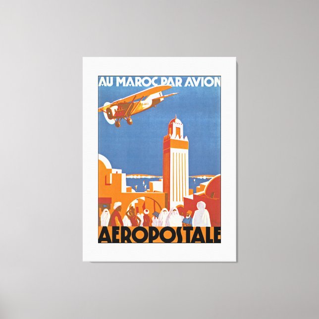 Au Maroc Par Avion - XL Leinwanddruck (Vorderseite)