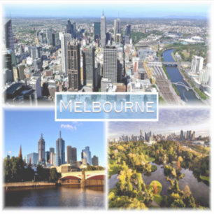 AU Melbourne - Stadtzentrum und Fluss Yarra - Skyl Aufkleber