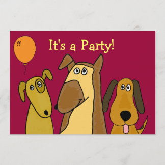 AU niedliche Welpen-HundeParty Einladungen