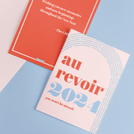 Au Revoir 2024 Sie werden nicht fehlen New Years C Feiertagskarte