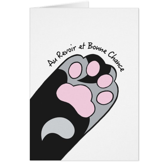 Au Revoir Et Bonne Chance Card (Vorne)