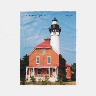 Au Sable Point Leuchtturm Fleecedecke