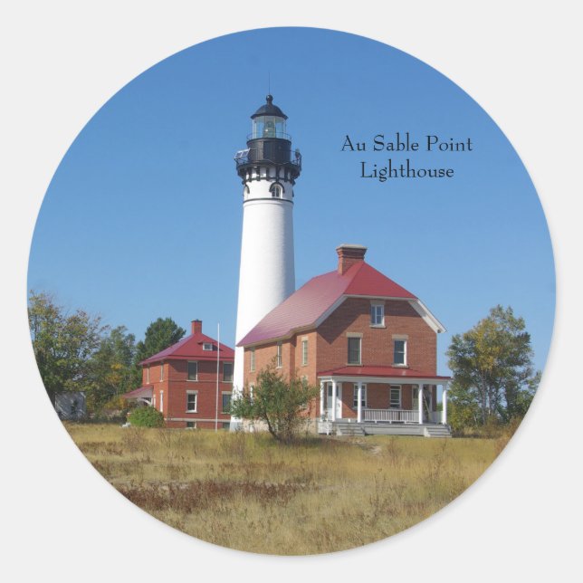 Au Sable Point Lighthouse Aufkleber (Vorderseite)