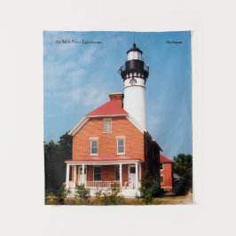 Au Sable Point Lighthouse hoch Wandteppich