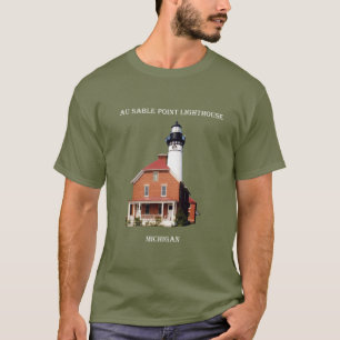 Au Sable Point Lighthouse Shirt dunkel