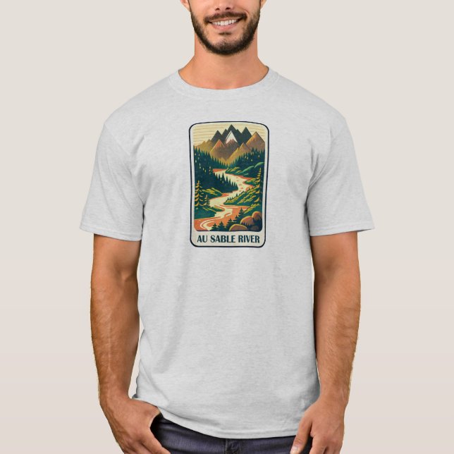 Au Sable River Michigan Colors T-Shirt (Vorderseite)
