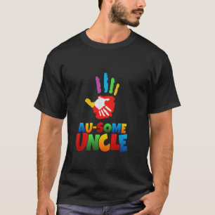 Au-some Onkel Hand Autismus Autismus-Bewusstsein T-Shirt