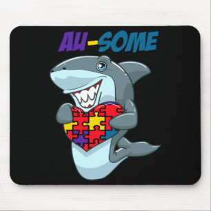 Au Some Shark Tolles Autistisches Puzzle Autism Be Mousepad