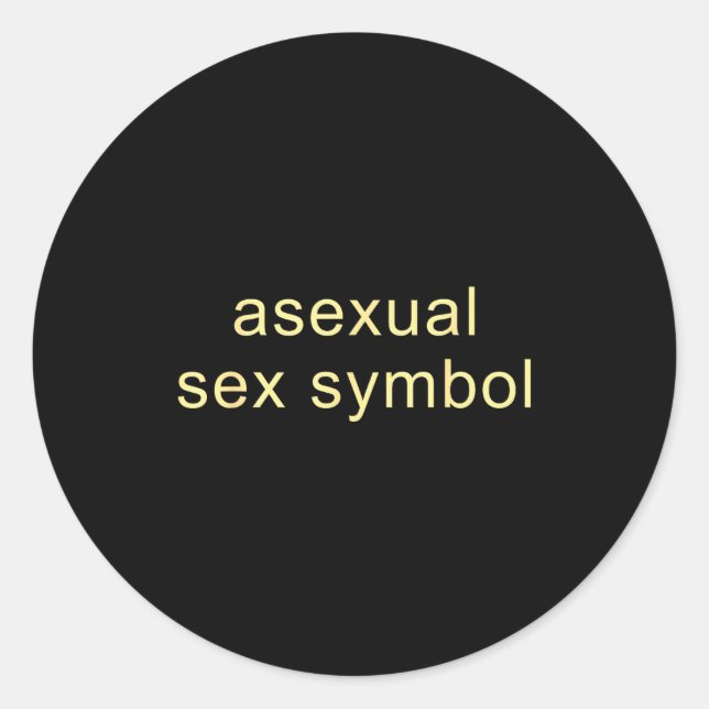 Aual Symbol Lustig Pride Lgbtq Ace  Runder Aufkleber (Vorderseite)