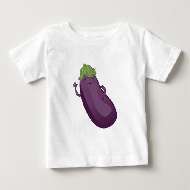 Aubergine Baby T-shirt (Vorderseite)