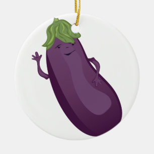 Aubergine Keramikornament