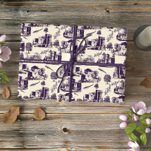 Aubergine Landschaft Toile Geschenkpapier
