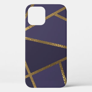 Aubergine Lila Gold Bronze Geometrisch Glam Chic Case-Mate iPhone Hülle