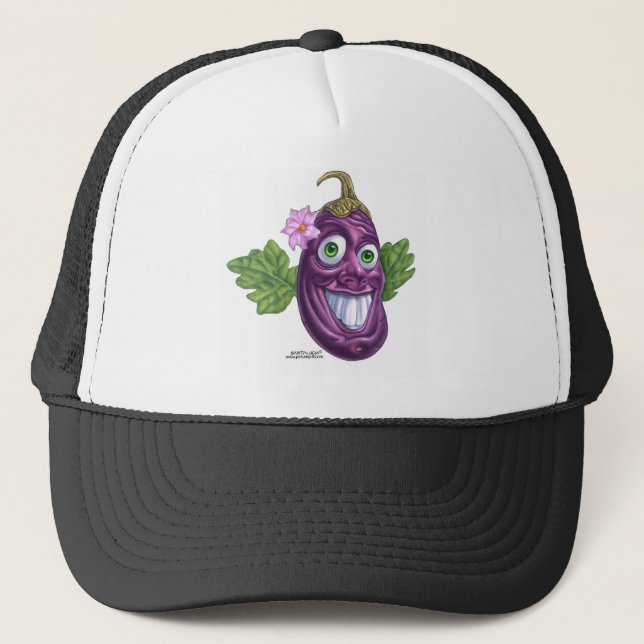 Aubergine Truckerkappe (Vorderseite)