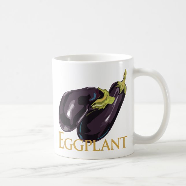 Auberginen-Aubergine Kaffeetasse (Rechts)