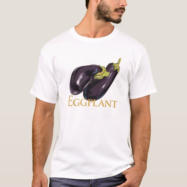 Auberginen-Aubergine T-Shirt (Vorderseite)