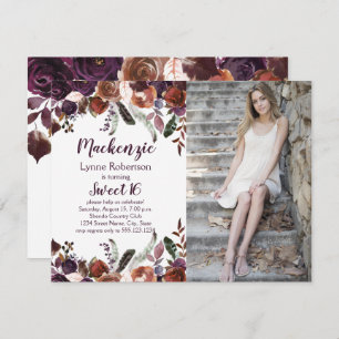 Auberginen-lila Butterrum-Rosen-Foto-Bonbon 16 Einladung