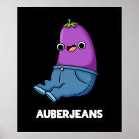 Auberjeans Funny Eggplant Pun Dark BG