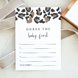 AUBREE Leopard Print Guthaben the Baby Food Game Einladung