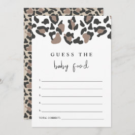 AUBREE Leopard Print Guthaben the Baby Food Game Einladung