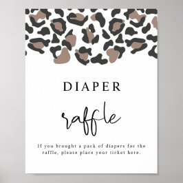 AUBREE Leopard Print Safari Windeln Raffle Game Poster