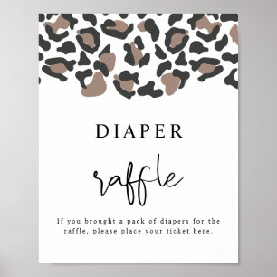 AUBREE Leopard Print Safari Windeln Raffle Game Poster