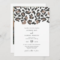 AUBREE Modern Leopard Print Safari Foto Hochzeit