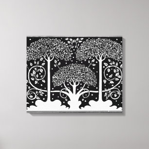 Aubrey Beardsley Art Nouveau Baum Muster Druck Leinwanddruck