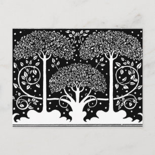 Aubrey Beardsley Art Nouveau Baum Muster Druck Postkarte