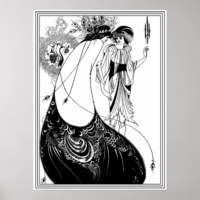 Aubrey Beardsley - Das Pfauenrock Poster (Vorne)