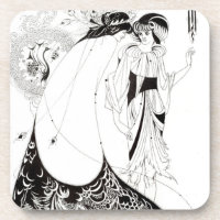 Aubrey Beardsley die Pfau-Rock-Untersetzer