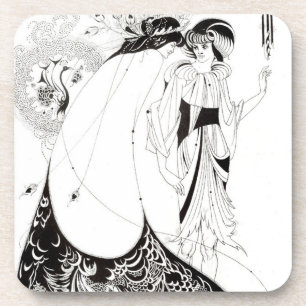 Aubrey Beardsley die Pfau-Rock-Untersetzer Getränkeuntersetzer