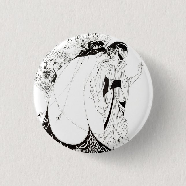 Aubrey Beardsley - Knopfdruck Button (Vorderseite)