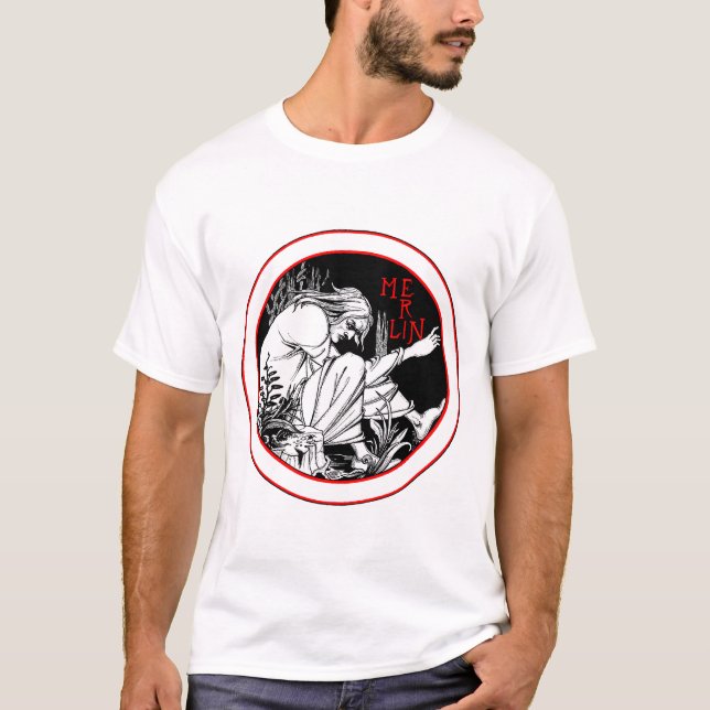 Aubrey Beardsley Merlin T-Shirt (Vorderseite)