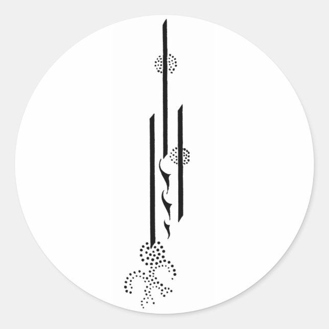 Aubrey Beardsley Sticker (Vorderseite)