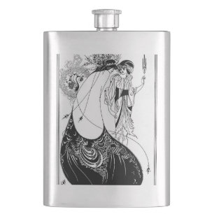 Aubrey Beardsley The Peacock Skirt Art Nouveau Flachmann